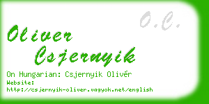 oliver csjernyik business card