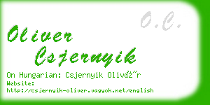 oliver csjernyik business card